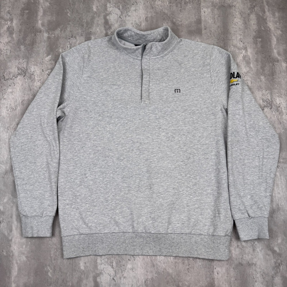 Travis Mathew Golf Cloud Performance 1/4 Zip Pullover 2.0 Mens Large Gray